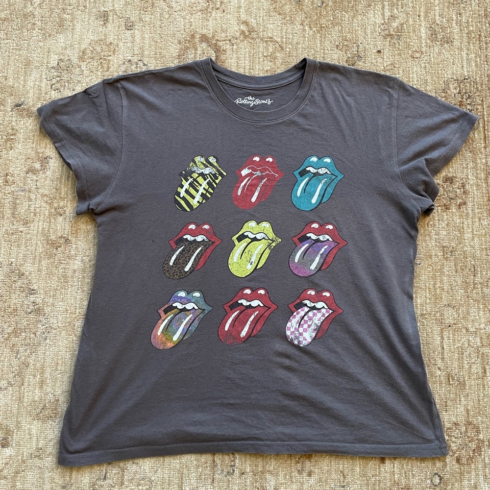 Rolling Stone Cotton T Shirt , Size Large, gray